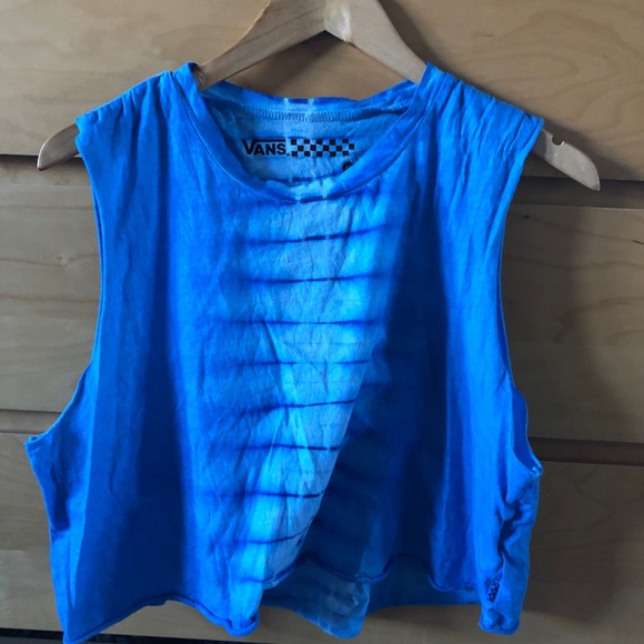•4/$30• Vans Tye Dye Blue Crop Top Tank - Picture 5 of 7